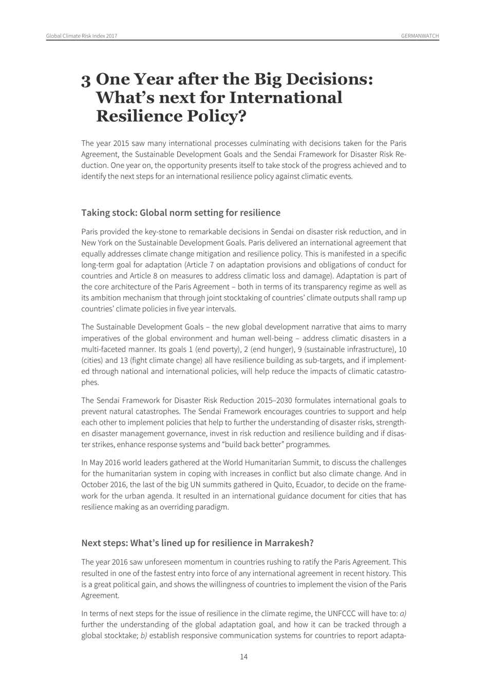 Global Climate Risk Index - Sonke Kreft, David Eckstein and Inga Melchior, Germanwatch, Page 14