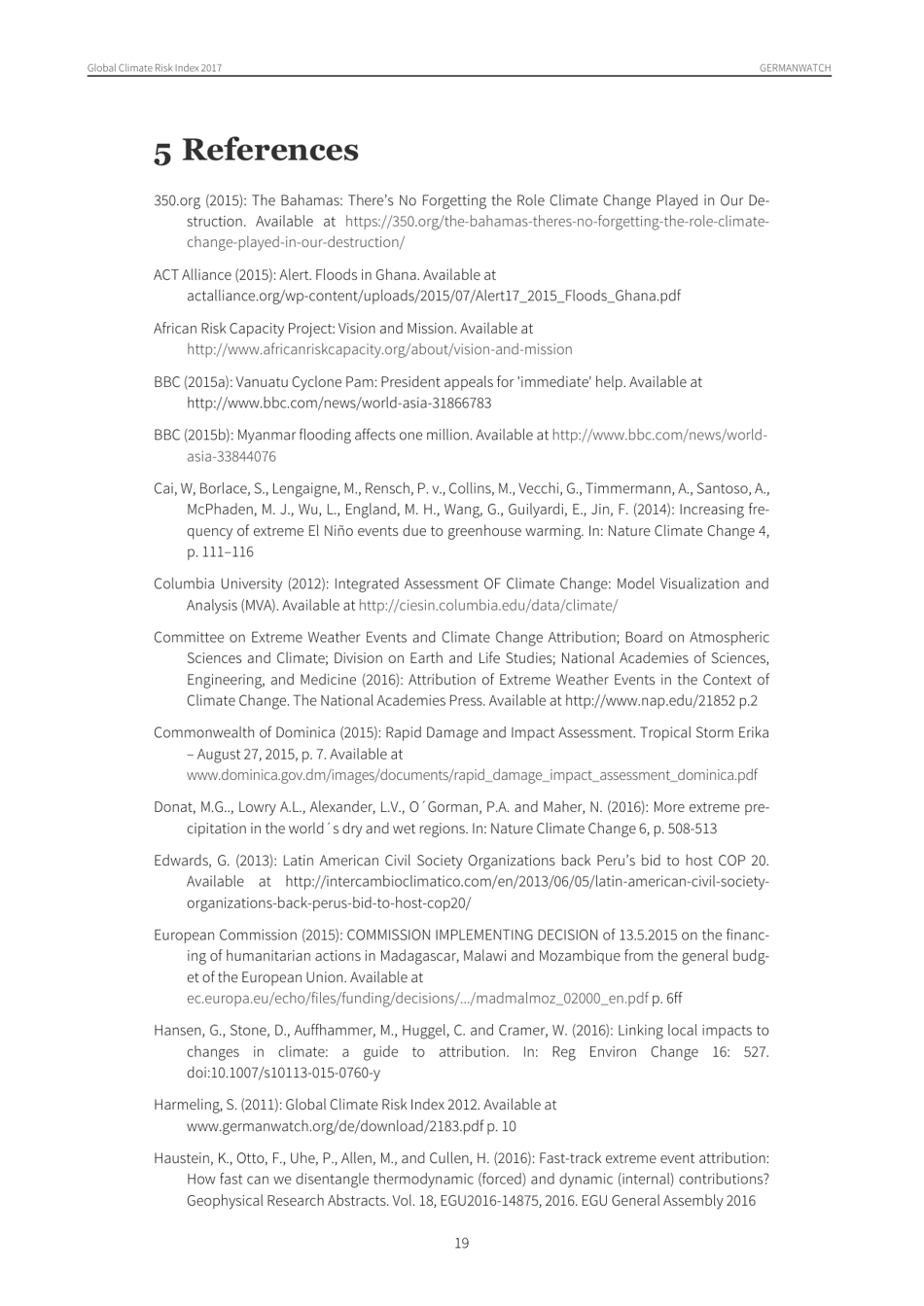 Global Climate Risk Index - Sonke Kreft, David Eckstein and Inga Melchior, Germanwatch, Page 19