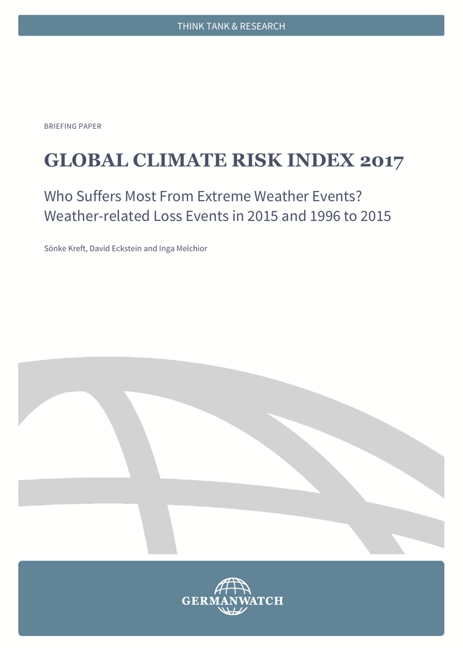 Global Climate Risk Index - Sonke Kreft, David Eckstein and Inga Melchior, Germanwatch