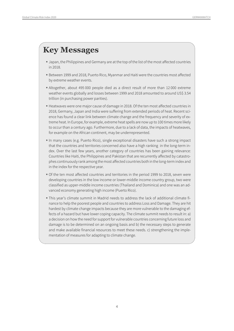 Global Climate Risk Index - David Eckstein, Vera Kunzel, Laura Schafer, Maik Winges, Germanwatch, Page 5