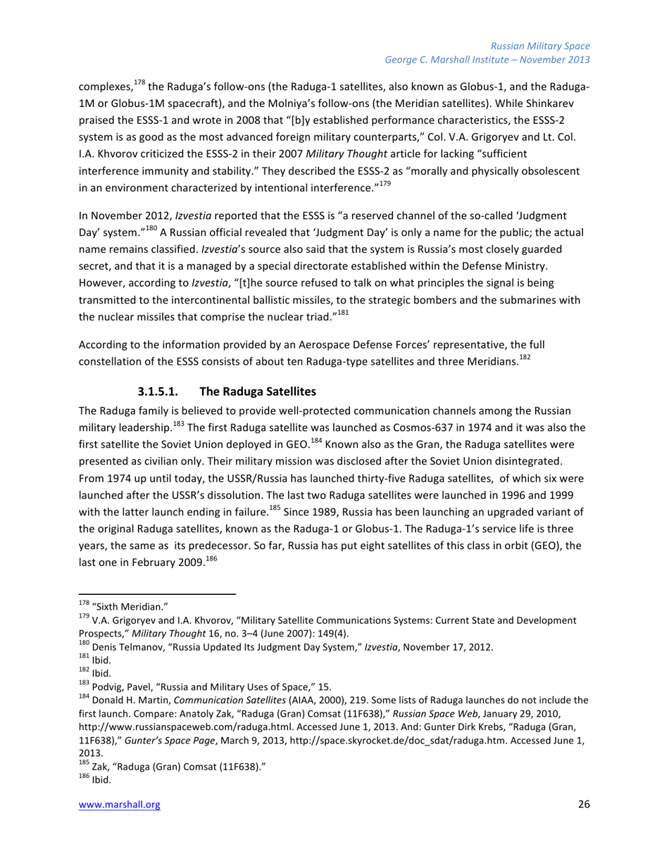The Russian Federations Approach to Military Space and Its Military Space Capabilities - Jana Honkova, George C. Marshall Institute, Page 26