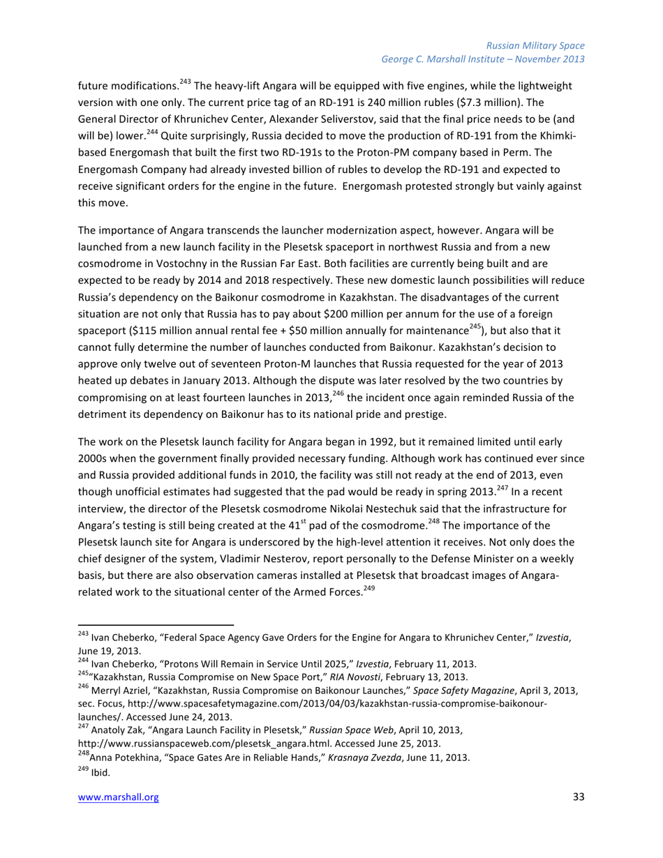 The Russian Federations Approach to Military Space and Its Military Space Capabilities - Jana Honkova, George C. Marshall Institute, Page 33
