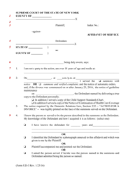 Form UD-3 Affidavit of Service - New York