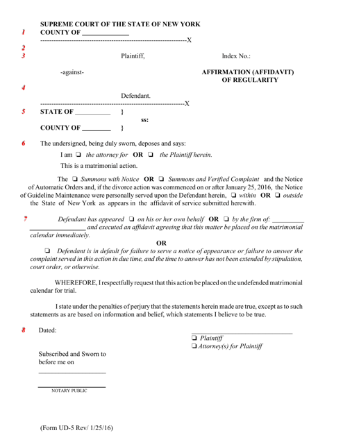 Form UD-5  Printable Pdf