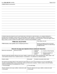 Formulario SSA-4-BK-SP Solicitud Para Beneficios De Seguro Para Ninos (Spanish), Page 6