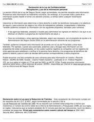 Formulario SSA-4-BK-SP Solicitud Para Beneficios De Seguro Para Ninos (Spanish), Page 7