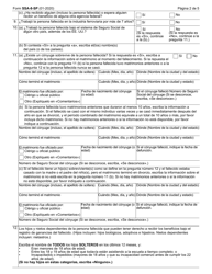 Formulario SSA-8-SP Solicitud Del Pago Global Por Fallecimiento (Spanish), Page 2