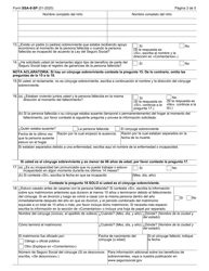 Formulario SSA-8-SP Solicitud Del Pago Global Por Fallecimiento (Spanish), Page 3
