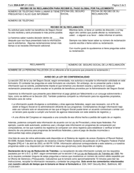 Formulario SSA-8-SP Solicitud Del Pago Global Por Fallecimiento (Spanish), Page 5