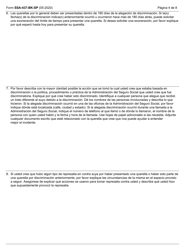 Formulario SSA-437-BK-SP Formulario De Querella Por Discriminacion (Spanish), Page 4