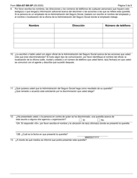 Formulario SSA-437-BK-SP Formulario De Querella Por Discriminacion (Spanish), Page 5