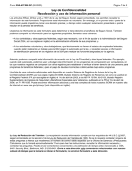 Formulario SSA-437-BK-SP Formulario De Querella Por Discriminacion (Spanish), Page 7