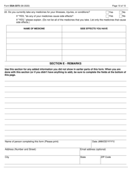 Form SSA-3373 Function Report - Adult, Page 10