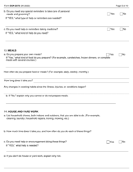 Form SSA-3373 Function Report - Adult, Page 5