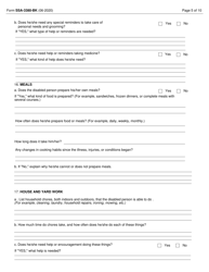 Form SSA-3380 Function Report - Adult - Third Party, Page 5
