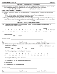 Form SSA-3368-BK Disability Report - Adult, Page 5