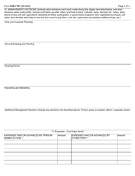 Form SSA-7157 Farm Arrangement Questionnaire, Page 3