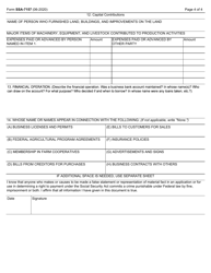 Form SSA-7157 Farm Arrangement Questionnaire, Page 4