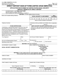 Form SSA-1199-OP112 Direct Deposit Sign-Up Form (United Arab Emirates)