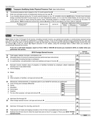 IRS Form 2555 Foreign Earned Income, Page 3
