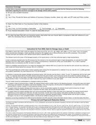 IRS Form 5646 Claim for Damage, Injury, or Death, Page 2