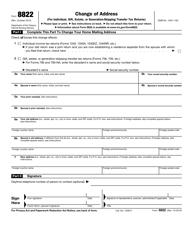 IRS Form 8822 Change of Address (For Individual, Gift, Estate, or Generation-Skipping Transfer Tax Returns), Page 2