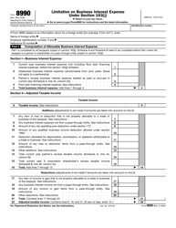 IRS Form 8990 Limitation on Business Interest Expense Under Section 163(J)