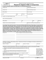 Document preview: IRS Form 13711 Request for Appeal of Offer in Compromise