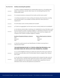 School Breakfast Program on-Site Monitoring Form - Arizona, Page 2