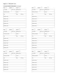 Form RP-233-ATT Attachment to Manufactured Home Parks Registration Form - New York, Page 2