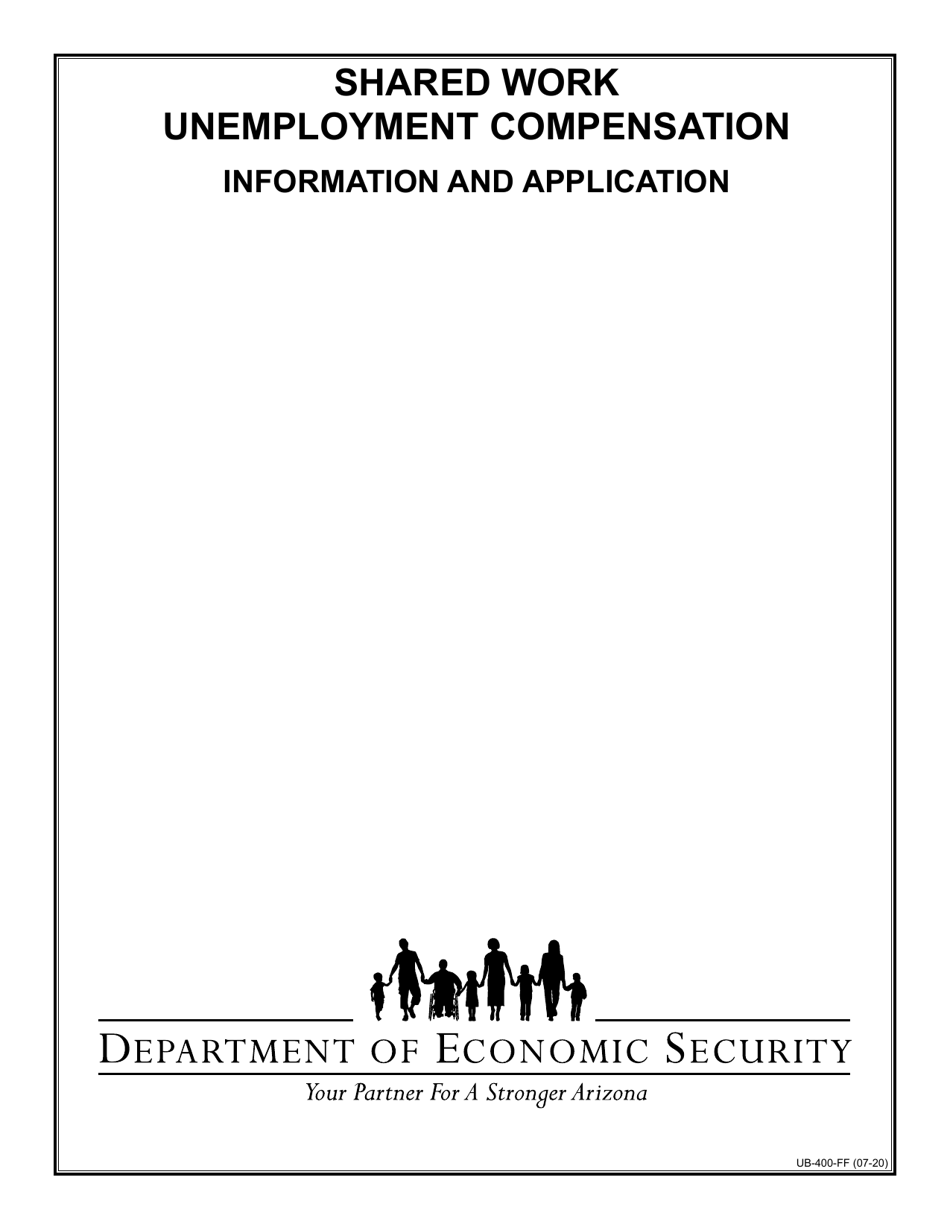 Form UB-400 Shared Work Plan Application - Arizona, Page 1