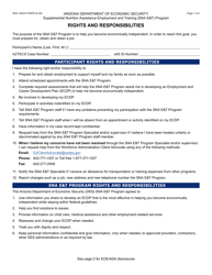 Form SNA-1000A Supplemental Nutrition Assistance Employment and Training (Sna E&amp;t) Program Rights and Responsibilities - Arizona