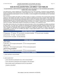 Document preview: Formulario GCI-1088A-S Guia De Evaluacion Para Los Ninos Y Sus Familias - Arizona (Spanish)