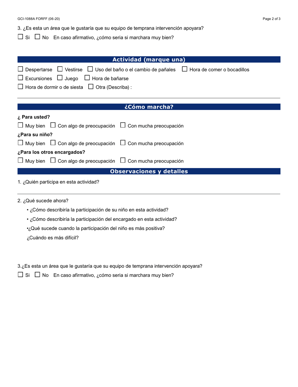 Formulario GCI-1088A-S Guia De Evaluacion Para Los Ninos Y Sus Familias - Arizona (Spanish), Page 2