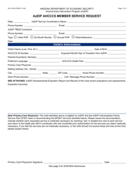 Document preview: Form GCI-1074A Azeip Ahcccs Member Service Request - Arizona