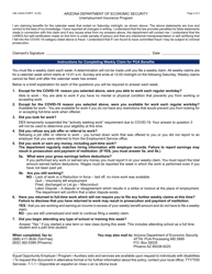 Form UIB-1245A Weekly Claim for Pandemic Unemployment Assistance (Pua) Benefits - Arizona, Page 2