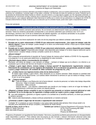 Formulario UIB-1245A-S Reclamo Semanal Para Beneficios De Asistencia De Desempleo Por La Pandemia (Pua) - Arizona (Spanish), Page 2