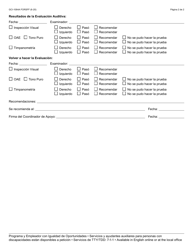 Formulario GCI-1084A-S Seguimiento De La Revision Auditiva - Arizona (Spanish), Page 2