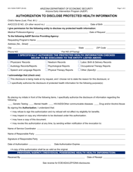 Document preview: Form GCI-1020A Authorization to Disclose Protected Health Information - Arizona