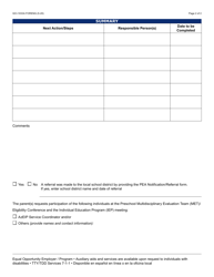 Form GCI-1033A Transition Conference Summary - Arizona, Page 2