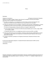 Document preview: Formulario GCI-1051A-S Carta De Seguimiento - Arizona (Spanish)