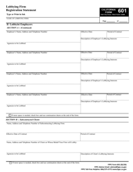 FPPC Form 601 Lobbying Firm Registration Statement - California, Page 4