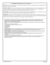 DA Form 7426 Application for Usanaf Employee 401(K) Savings Plan Enrollment Form, Page 2