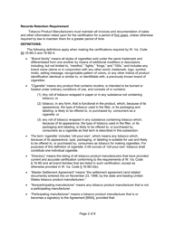 Instructions for Certification of Tobacco Product Manufacturers - West Virginia, Page 2