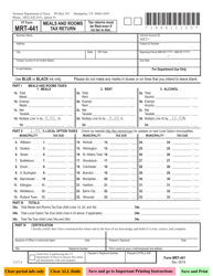 VT Form MRT-441 Meals and Rooms Tax Return - Vermont, Page 2