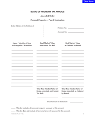 Form 150-303-055-18 Page 2 &quot;Amended Order - Personal Property - Itemization&quot; - Oregon
