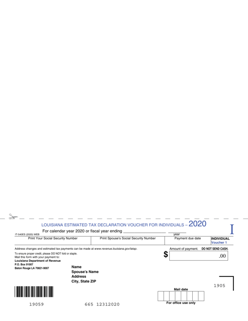 Form IT-540ES 2020 Printable Pdf