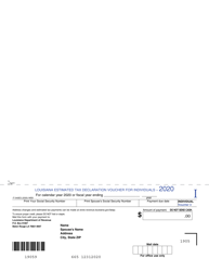 Form IT-540ES Louisiana Estimated Tax Declaration Voucher for Individuals - Louisiana, Page 3