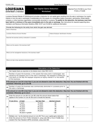 Document preview: Form R-6180 Net Capital Gains Deduction Worksheet - Louisiana