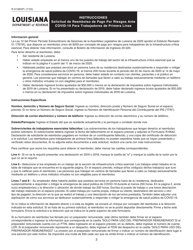 Formulario R-6186SP Solicitud De Reembolso De Pago Por Riesgos Ante Covid-19 Para Trabajadores De Primera Linea - Louisiana (Spanish), Page 3